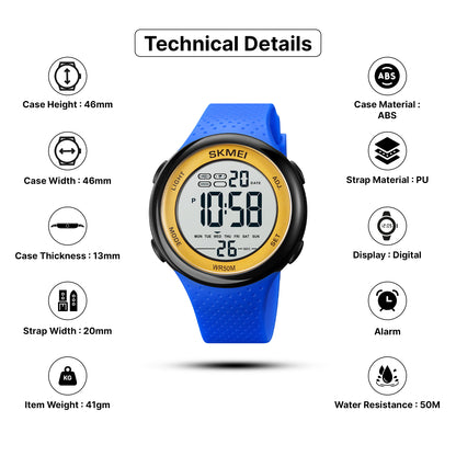 Skmei Digital Dial PU Strap Watch for Kids - 1856