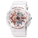 Analog-Digital Watch for Men with White Silicone Strap and Round Dial for Casual & Formal Wear
