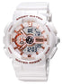 Analog-Digital Watch for Men with White Silicone Strap and Round Dial for Casual & Formal Wear