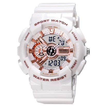 Analog-Digital Sports Watch Multifunction LED Display Alarm, Stopwatch, Day-Date Water Resistant Durable Watch for Boys & Girls