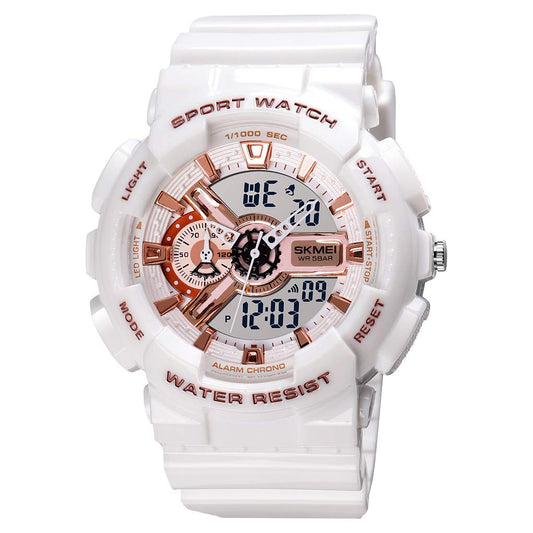 Analog-Digital Sports Watch Multifunction LED Display Alarm, Stopwatch, Day-Date Water Resistant Durable Watch for Boys & Girls