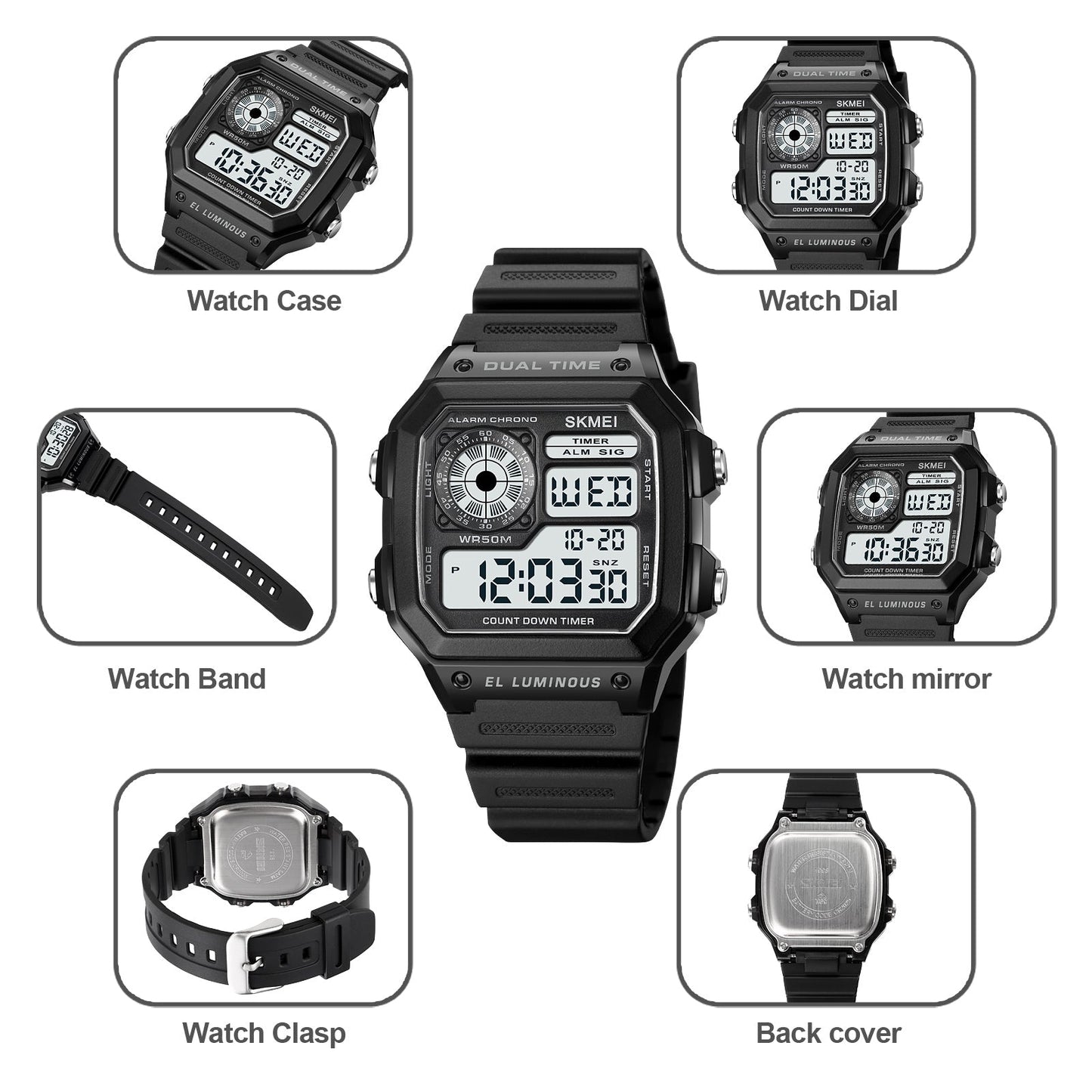 Digital Sport Watch with Transparent Case - 1998