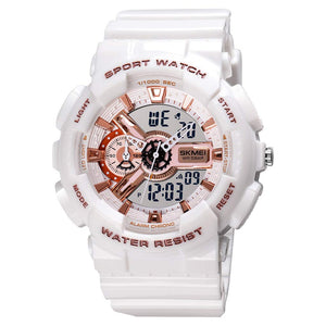Analog-Digital Sports Watch Multifunction LED Display Alarm, Stopwatch, Day-Date Water Resistant Durable Watch for Boys & Girls