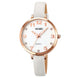 Analog Watch for Women with White Leather Strap and Round Dial for Casual & Formal Wear