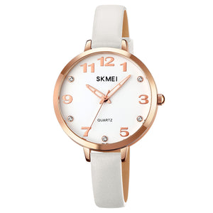 Elegant Analog Quartz Timepiece for women with Crystal Accents and Textured Strap