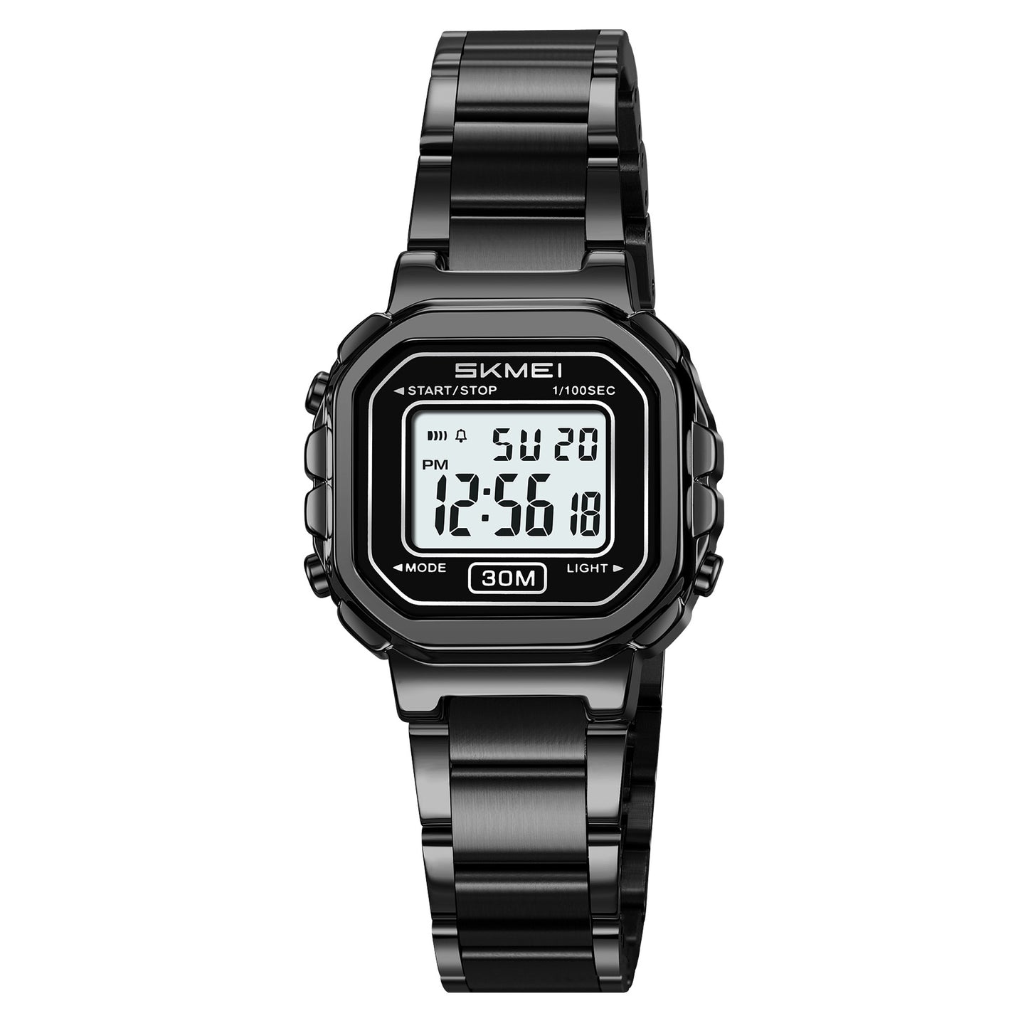 Skmei Digital Dial Stainless Steel Strap Watch for Women - 2387