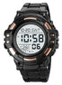 Digital Watch for Men with Black Polyurethane Strap and Round Dial for Casual & Formal Wear