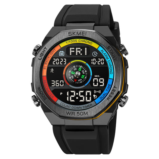 Smart Digital Sports Watch for Men with Multi Function Display and Rugged Outdoor Design
