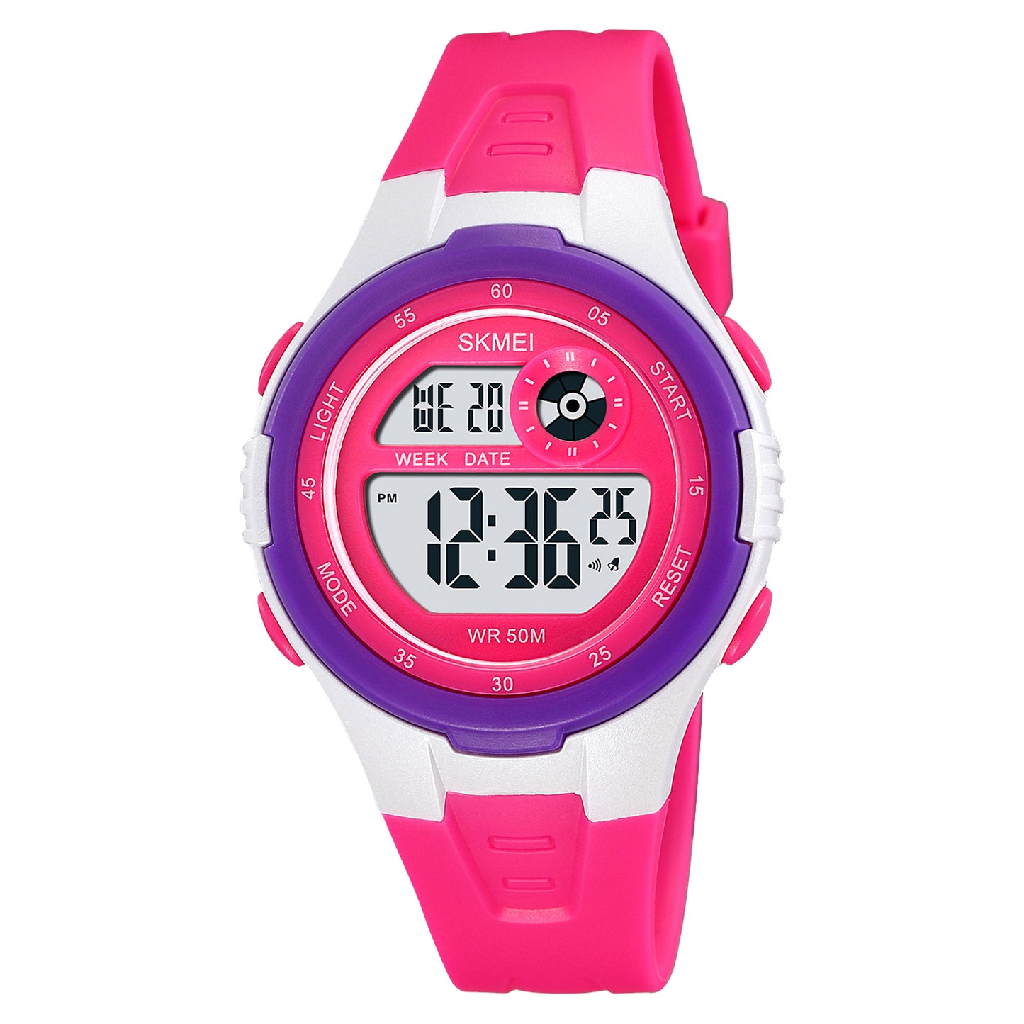 Skmei Digital Dial ABS Black Case Rubber Strap Watch for Kids - 2280