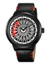 Rolling Watch for Men with Black Leather Strap and Round Dial for Casual & Formal Wear