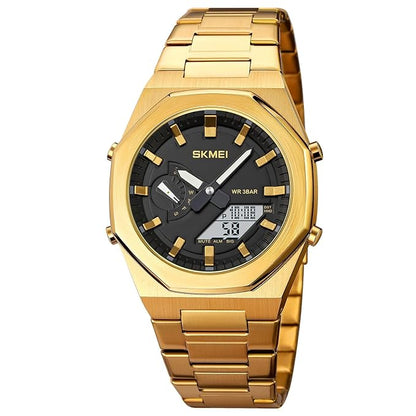 Men Watch Dual-Display Electronic Watch With Luminous 50m Waterproof Watch Fashion Multifunctional Sports Watch For Men