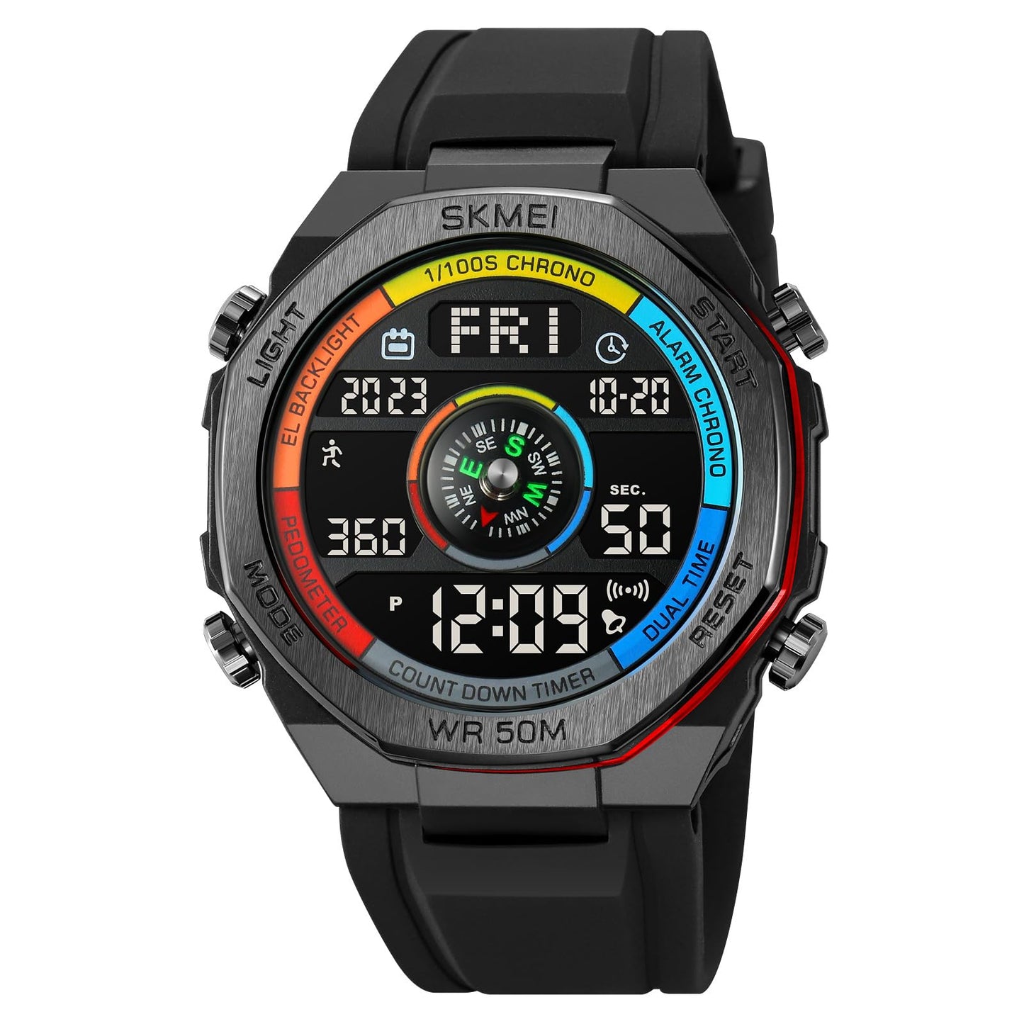 Smart Digital Sports Watch for Men with Multi Function Display and Rugged Outdoor Design