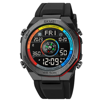 Smart Digital Sports Watch for Men with Multi Function Display and Rugged Outdoor Design