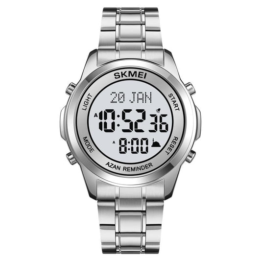Digital Watch with Stainless Steel Strap for men