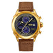 Analog Watch for Men with Brown Leather Strap and Round Dial for Casual & Formal Wear