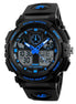 Analog-Digital Watch for Men with Black Polyurethane Strap and Round Dial for Casual & Formal Wear