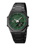 Analog-Digital Watch for Men with Black Metal Strap and Round Dial for Casual & Formal Wear
