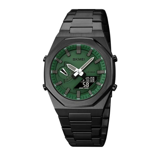 Analog Watch Dual-Display Electronic Watch with Luminous 30M Waterproof Watch Fashion Multifunctional Sports Watch for Men