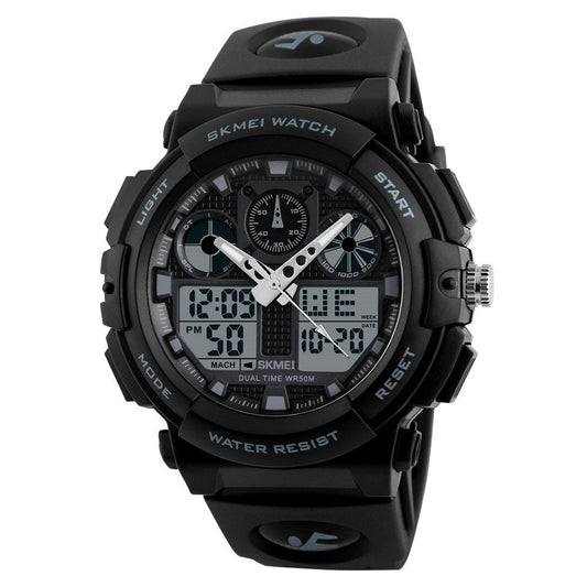 Premium Analog Digital Sports Watch for Men with Dual Display Alarm LED Light and Durable Strap