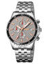 Analog Watch for Men with Silver Stainless Steel Strap and Round Dial for Casual & Formal Wear