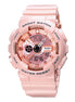 Analog-Digital Watch for Men with Pink Silicone Strap and Round Dial for Casual & Formal Wear