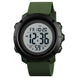 Digital Watch for Men with Army Green Polyurethane Strap and Round Dial for Casual & Formal Wear
