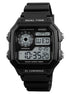 Digital Watch for Men with Black Silicone Strap and Round Dial for Casual & Formal Wear