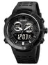 Analog-Digital Watch for Men with Black Black Polyurethane Strap and Round Dial for Casual & Formal Wear