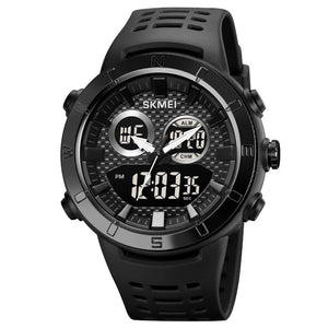 Analog-Digital Watch for Men with Black Black Polyurethane Strap and Round Dial for Casual & Formal Wear