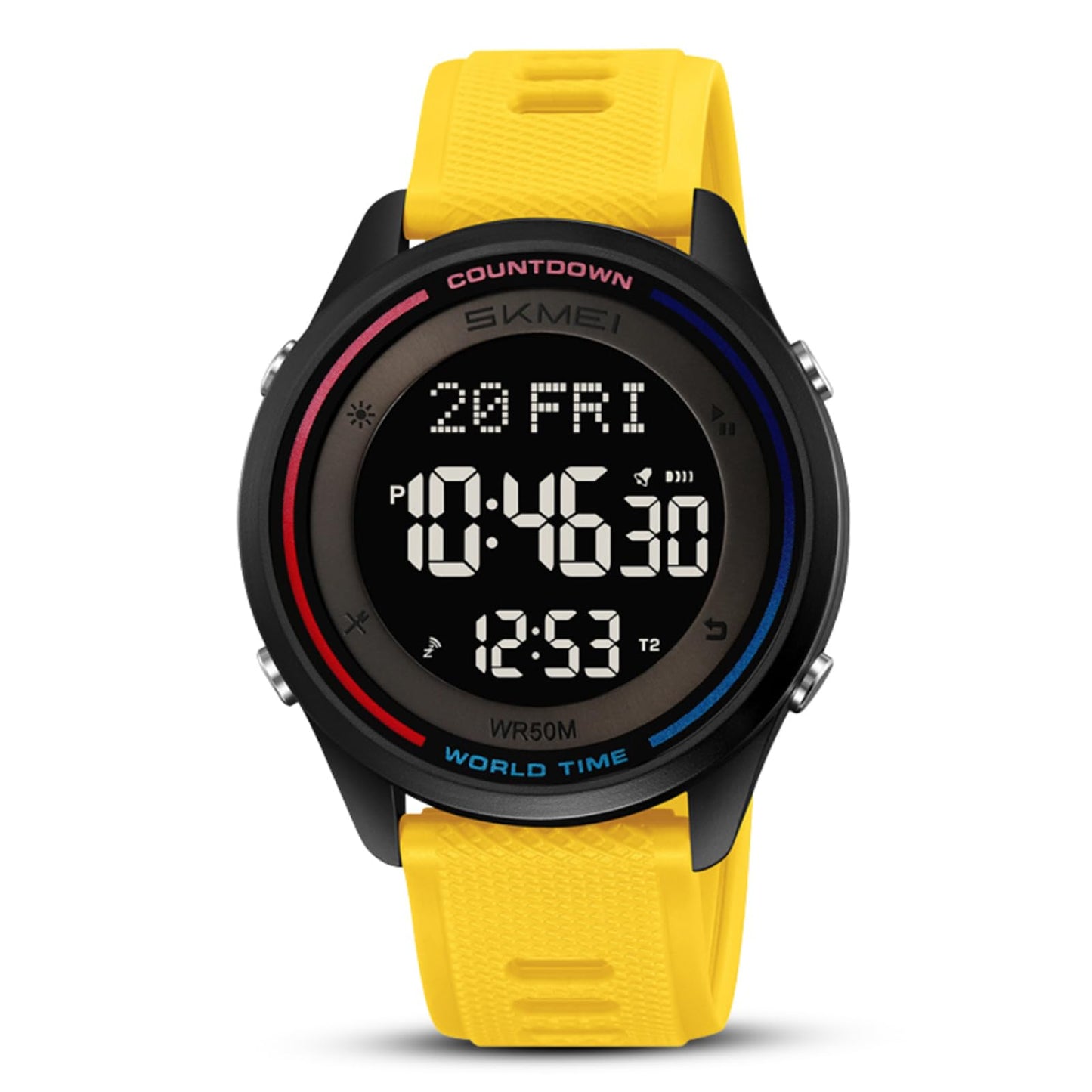 Digital Sports Wrist Watch with Silicone Strap for men