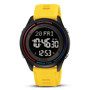 Digital Sports Wrist Watch with Silicone Strap for men
