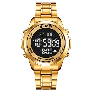 Digital Watch with Stainless Steel Strap for men