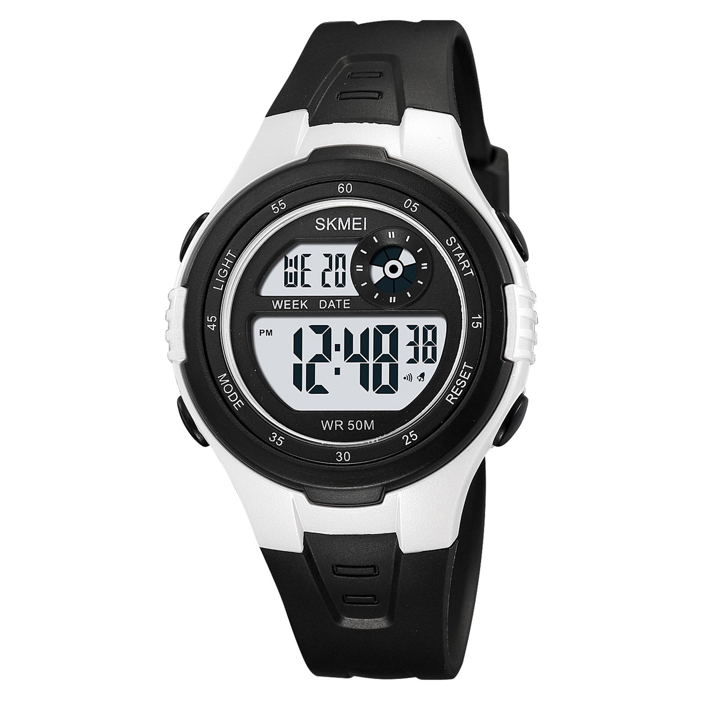 Skmei Digital Dial ABS Black Case Rubber Strap Watch for Kids - 2280