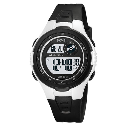 Skmei Digital Dial ABS Black Case Rubber Strap Watch for Kids - 2280