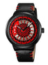 Rolling Watch for Men with Black Leather Strap and Round Dial for Casual & Formal Wear