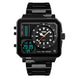 Analog-Digital Watch for Men with Black Stainless Steel Strap and Round Dial for Casual & Formal Wear