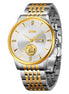 Analog Watch for Men with Silver-gold Stainless Steel Strap and Round Dial for Casual & Formal Wear