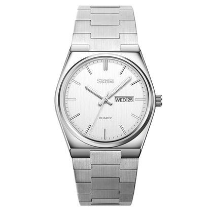 Men's Analog Quartz Stainless Steel Watch All-in-one Fashion, Water Resistant, Supply Calendar Week