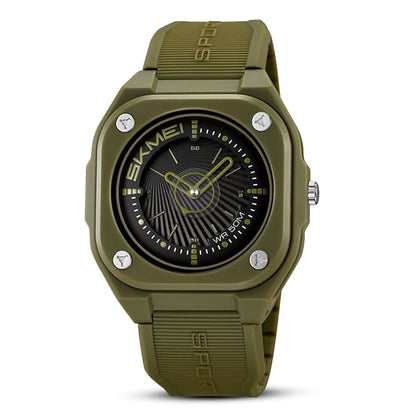 Minimalist Analog Wrist Watch with Textured Strap for men