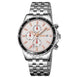 Analog Watch for Men with Silver Stainless Steel Strap and Round Dial for Casual & Formal Wear