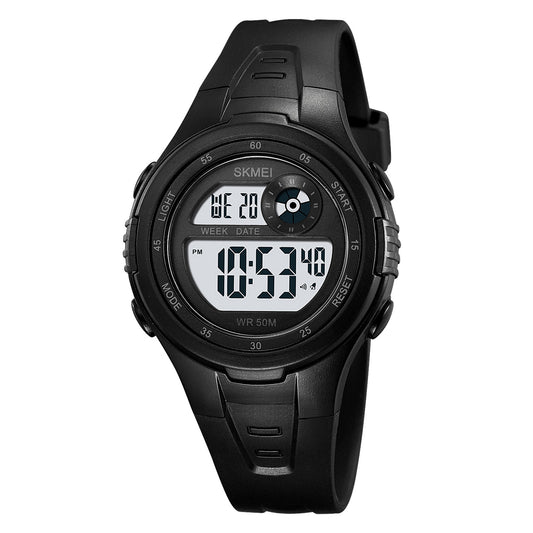 Skmei Digital Dial ABS Black Case Rubber Strap Watch for Kids - 2280