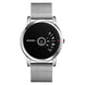 Digital Watch for Men with Silver Mesh Belt Metal Strap and Round Dial for Casual & Formal Wear