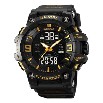 Rugged Analog Digital Sports Watch for Men with Multi Function Display and Outdoor Style