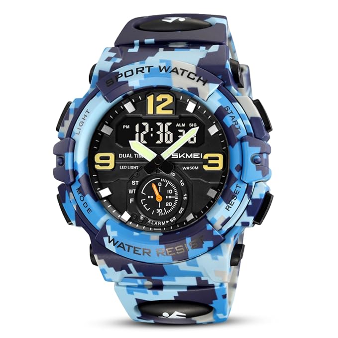 Artistic Dual Display Sports Watch for men