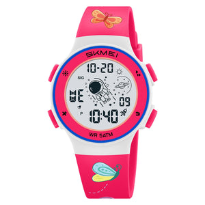 Kids Digital Watch with Cartoon Space Design and Soft Comfortable Strap for Daily Wear