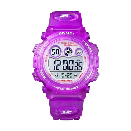 Kids Sports Multi Function Digital Watch, Multicolor Dial Sky ABS Case Kid's Watch, PU Rubber Strap Band, Waterproof LED Light Children Wristwatch