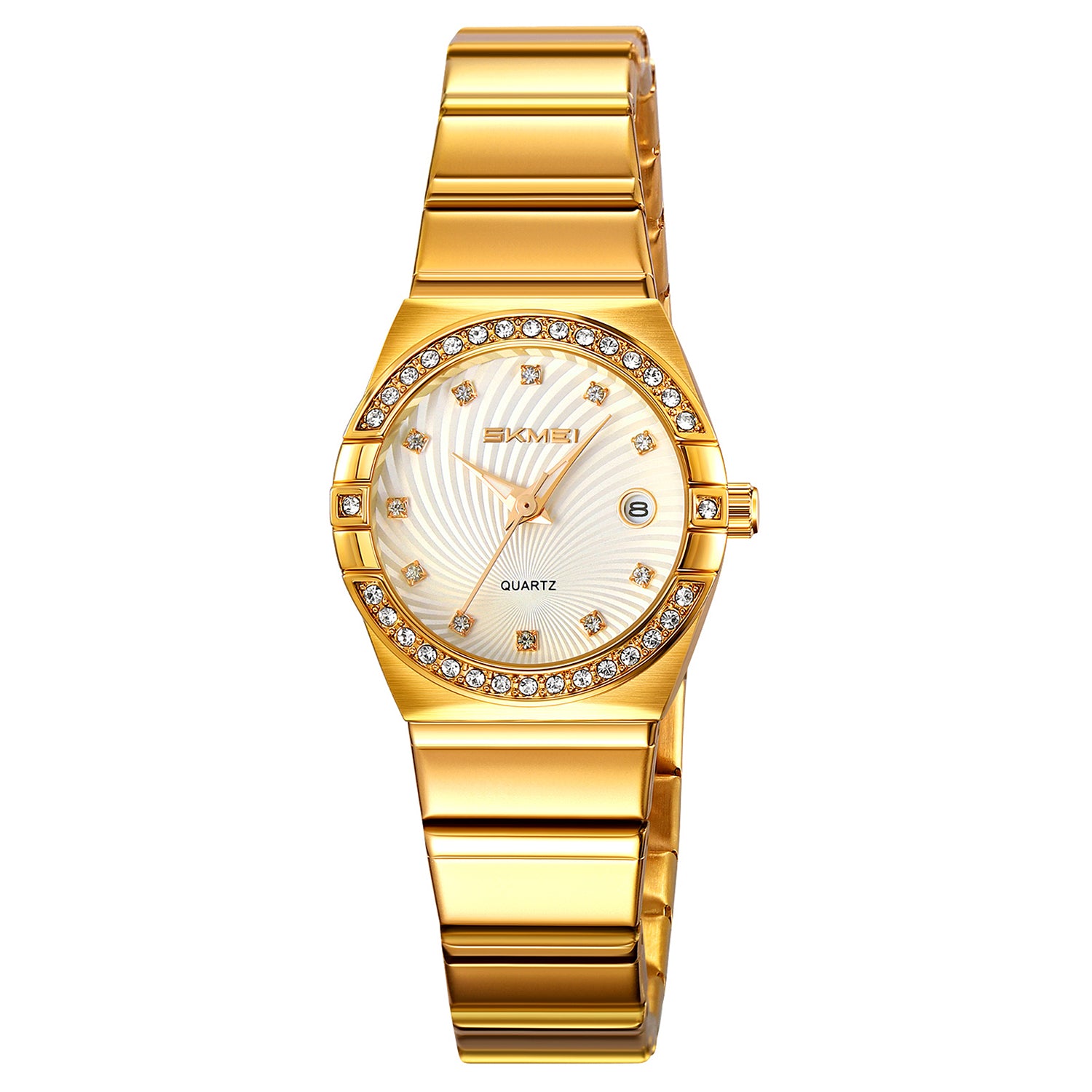 Skmei Analog Black Dial Zinc Alloy Case Stainless Steel Strap Watch for Women - 2342