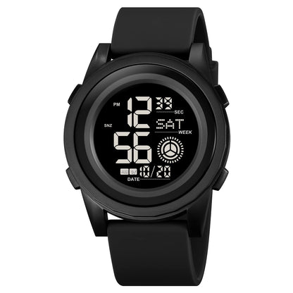 Rugged Digital Sports Wristwatch with Flexible Strap for men
