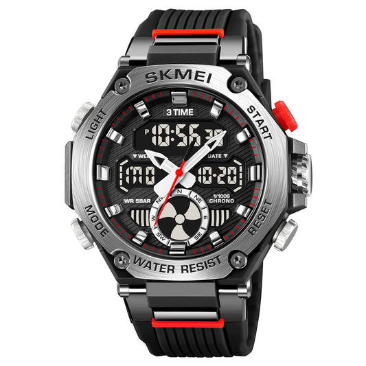 Sport Analog Digital Wrist Watch with Silicone Strap for men