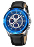 Analog Watch for Men with Black Leather Strap and Round Dial for Casual & Formal Wear